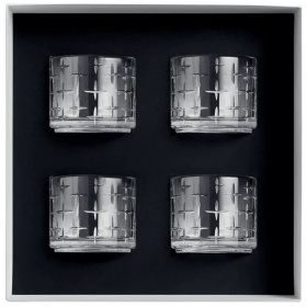 4 стакана для виски Degrenne Newport Twist Low Tumblers Gift Box Set 244129