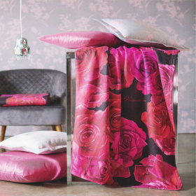 Плед Blumarine Lilly Rose Plaid Nero BLM/440456