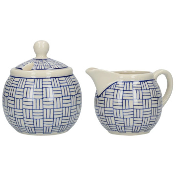 Сахарница и молочник KitchenCraft London Pottery Lattice Sugar & Creamer Set (арт. JY18LT46)