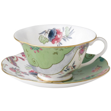 Чашка чайная с блюдцем Wedgwood Butterfly Bloom Green Teacup & Saucer (арт. 5C107800044)