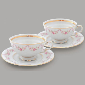 Набор из двух чайных пар Leander Mary-Anne Květinová Nálada 07140425-0158