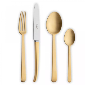 Набор столовых приборов Cutipol Ergo Matte Brushed Gold Plated ER.006.GB