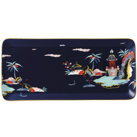 Блюдо прямоугольное Wedgwood Wonderlust Blue Pagoda Sandwich Tray 40031721