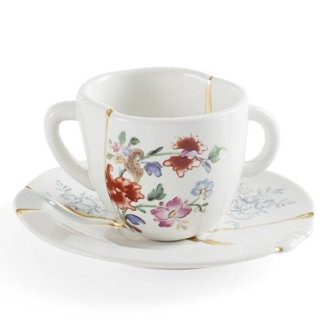 Кофейная пара Seletti Kintsugi Coffee Cup with Saucer 09641