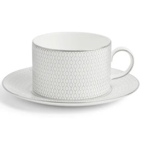 Чашка чайная с блюдцем Wedgwood Gio Platinum Teacup & Saucer 1063184