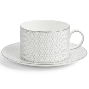 Чашка чайная с блюдцем Wedgwood Gio Platinum Teacup & Saucer 1063184