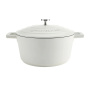 Кастрюля с крышкой KitchenCraft MasterClass Cream Cast Aluminium Casserole Dish MCMCRD24CRE. фото 2