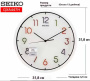 Настенные часы Seiko Quartz Wall Clock QXA447H. фото 4