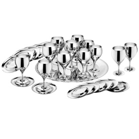 Набор бокалов Zepter Prince Stainless Steel Wine Set LS-170-B.