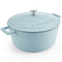 Кастрюля KitchenCraft MasterClass Sky Blue Cast Aluminium Casserole Dish MCMCRD28SKY. фото 1
