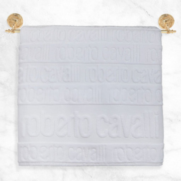 Полотенце банное Roberto Cavalli Ritten Cotone Asciugamano da bagno bianco RCV/441147
