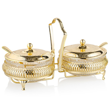 Набор вазочек для варенья Queen Anne Golden Party Dish/Spoon 4/4332