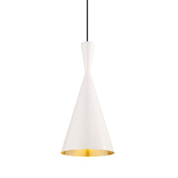 Подвесной светильник Tom Dixon Beat Tall Pendant Matt White Brass BLS03WH-PEUM4