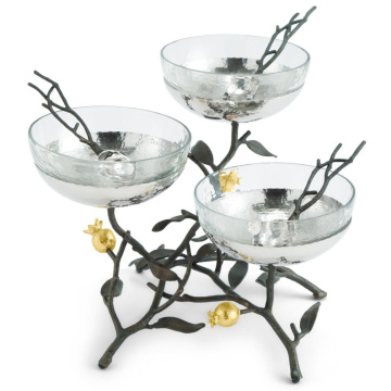 Менажница Michael Aram Pomegranate Triple Bowl Set w/ Spoons 175325