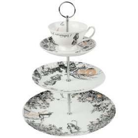 Блюдо трехъярусное KitchenCraft Victoria And Albert Alice In Wonderland 3 Tier Cake Stand 5200022