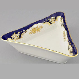 Салатник треугольный Leander Sonata Kobalt + Zlatá Růže 07111433-1457