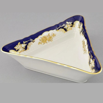 Салатник треугольный Leander Sonata Kobalt + Zlatá Růže 07111433-1457