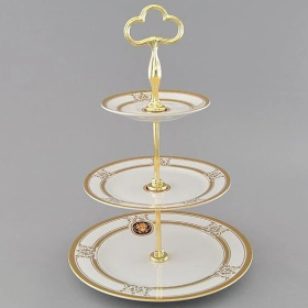 Блюдо трехъярусное Leander Sabina Zlatá Medúza 02196034-A126