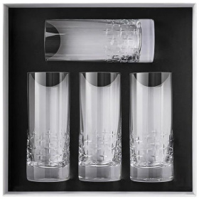 4 стакана для коктейлей Degrenne Newport Twist High Tumblers Gift Box Set 244062