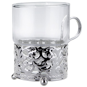 Стакан с подстаканником Queen Anne Single Tea Glass/Royal Strip 0/6322/7