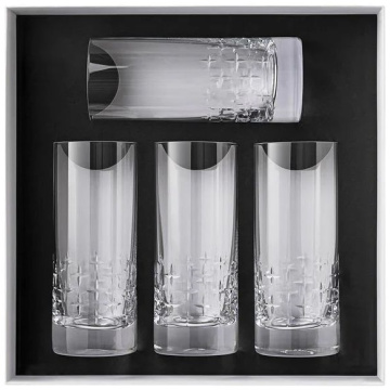 4 стакана для коктейлей Degrenne Newport Twist High Tumblers Gift Box Set 244062