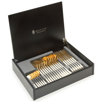 Набор столовых приборов Belo Inox Neo Ivory Gold Cutlery Set NEOMFGR