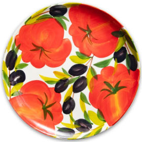 Тарелка десертная Edelweiss Tomato & Olives Dessert Plate EDW-2006R