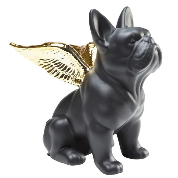 Фигурка KARE Deko Figur Sitting Angel Dog Gold-Schwarz 38719
