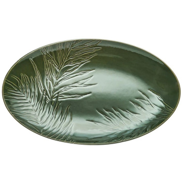 Блюдо сервировочное KitchenCraft Mikasa Jardin Green Oval Serving Platter (арт. MKJDSRVPLATOV)