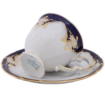 6 чашек с блюдцами Leander Sonata Kobaltový Ornament 07160414-1357