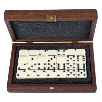 Домино Manopoulos Handcrafted Domino Set in Brown Leather Ostrich Tote DLE20OST