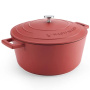 Кастрюля с крышкой KitchenCraft MasterClass Red Casserole Dish MCMCRD28RED. фото 1