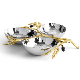 Менажница Michael Aram Olive Branch Triple Dish 112476