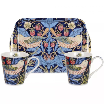 Набор кружек Pimpernel Morris & Co. Strawberry Thief Blue Mug & Tray (арт. X0011658717)