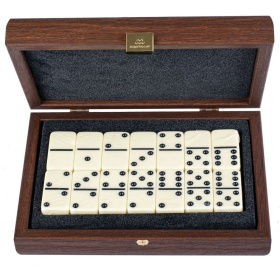 Домино Manopoulos Luxury Domino Set in Brown Knitted Leather DLE20KBR