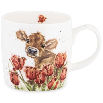 Кружка Royal Worcester Wrendale Designs Bessie Calf and Tulips Mug (арт. MMSR5629-XT-1)