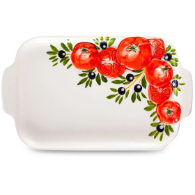 Блюдо прямоугольное Edelweiss Tomato & Olives Medium Rectangular Platter EDW-639P