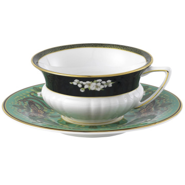 Чашка чайная с блюдцем Wedgwood Wonderlust Emerald Forest Teacup & Saucer (арт. 1057270)