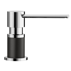 Дозатор моющего средства Blanco Lato Silgranit-Look Dual Finish Black/Chrome 526177