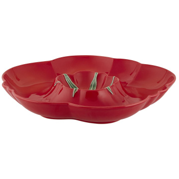 Блюдо с чашей для соуса Bordallo Pinheiro Tomato Appetizers Plate 65022231