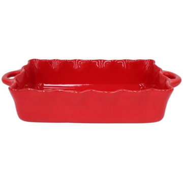 Форма для выпечки Casafina Cook & Host Large Rectangular Ruffled Baker Red RFF440-RED