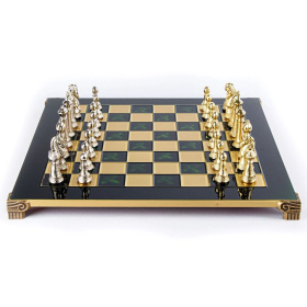 Шахматы Manopoulos Handcrafted Classic Metal Staunton Chess Set S33GRE