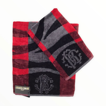 Набор полотенец Roberto Cavalli Zeb Savana Cotone Set di asciugamani Rosso RCV/441158