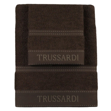 Набор полотенец Trussardi Ribbon Cotone Set di asciugamani Caffè TRU/441387