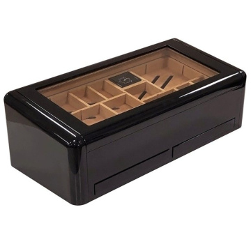 Хьюмидор для сигар Prestige Import Group Baldwin Jet Black High Gloss Humidor