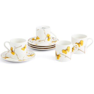 Набор чашек кофейных с блюдцами Michael Aram Butterfly Ginkgo Demitasse Set (арт. 314635)