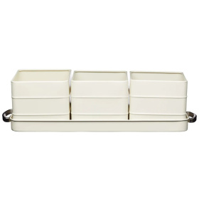 Набор горшков для растений KitchenCraft Living Nostalgia Antique Cream Herb Pots LNHERBCRE