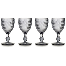 4 бокала для воды Vista Alegre Bicos Water Goblets Set Grey 280 мл (арт. 49000061)