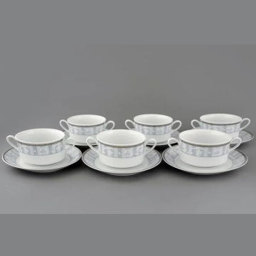 Набор из 6 чашек для супа Leander Sabina Šedý Ornament 02160673-1013