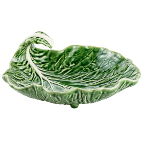 Блюдо глубокое на ножках Bordallo Pinheiro Cabbage Large Leaf with Curvuture (арт. 65000599)